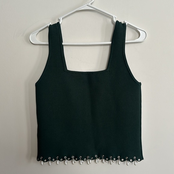 SANDRO Green Knit Top Sz 4 **NWOT** - Picture 4 of 9
